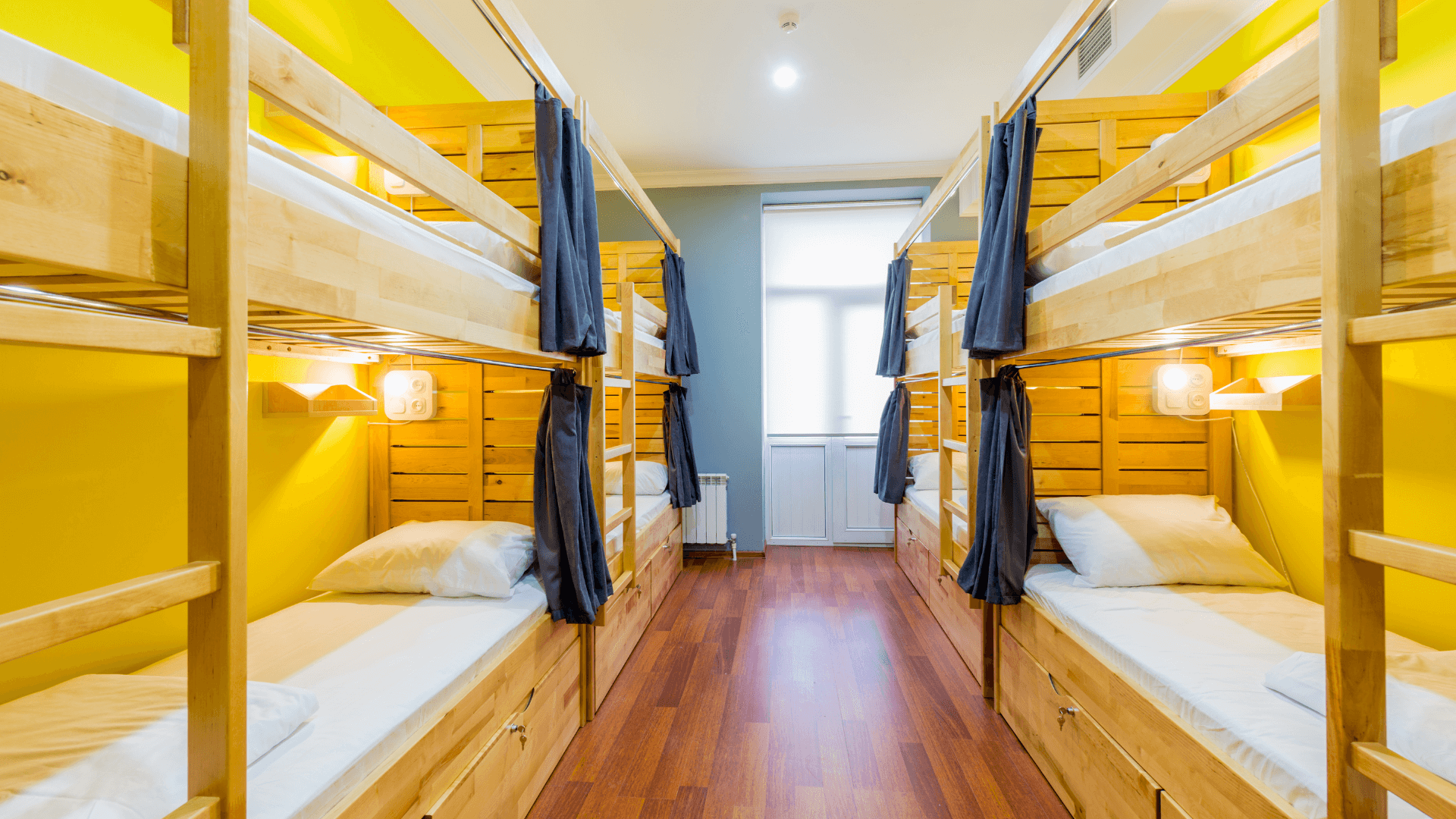 Beds in a hostel