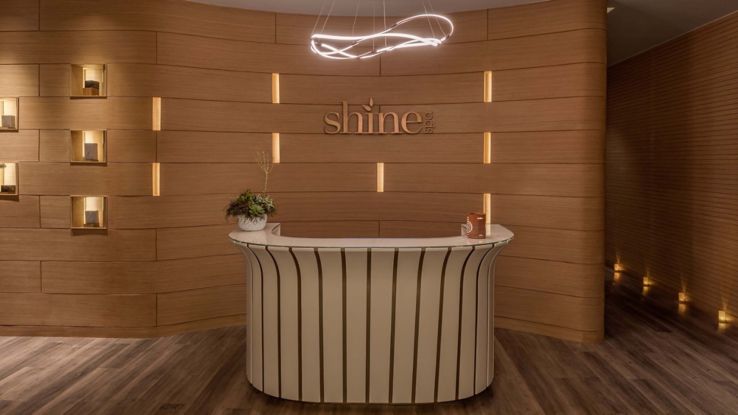 Reception area of Shine Spa