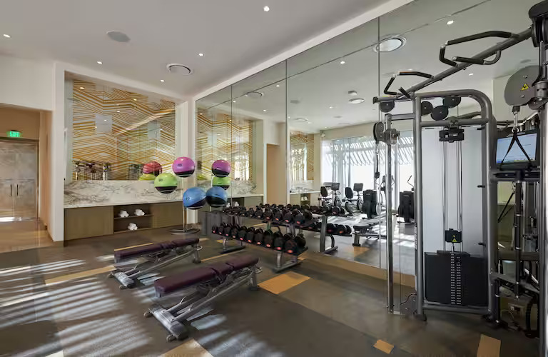 24-hour fitness center in Hilton Manila